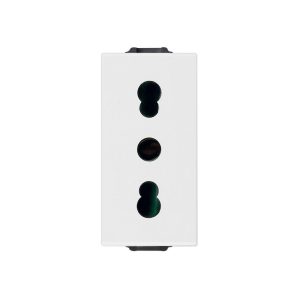 Контакт SICURY италиански стандарт 2P+E 16 A 250 V~ P17/11 Бял 1M VIMAR NEVE UP