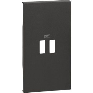 Лицев панел за USB розетка тип 2xA/2xC/A+C 2 мод. цвят Черен Living Now Bticino