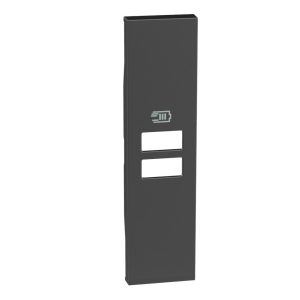 Лицев панел за USB розетка тип 2xA/2xC/A+C 1 мод. цвят Черен Living Now Bticino