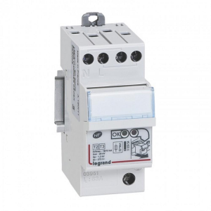 003951 Катоден отводител SPD T2 Imax 12kA 1P+N ляв LEGRAND