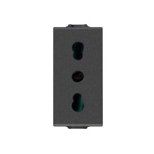 Контакт SICURY италиански стандарт 2P+E 16 A 250 V~ P17/11 Карбон мат 1M VIMAR NEVE UP