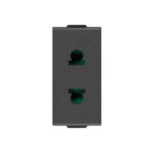 2P 16A Контакт USA+EU ø4,8mm SICURY outlet carbon matt 1M VIMAR NEVE UP