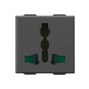 2P+E13A SICURY multistandard outlet carbon Мултистандартен контакт 2M VIMAR NEVE UP