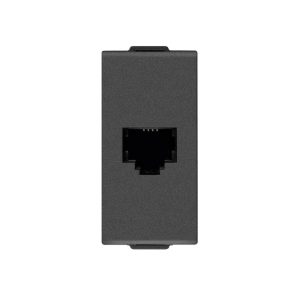 Телефонна розетка RJ11 6/4 Карбон мат 1М VIMAR NEVE UP
