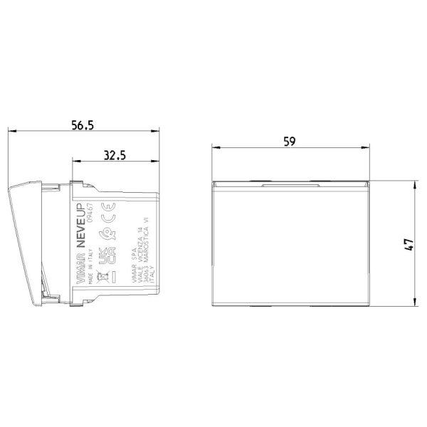 Свързан NFC/RFID ключ карбон мат VIMAR NEVE UP