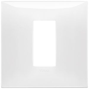 Декоративна рамка 1M центр. за 2M конзола, технополимер, Бял гланц, VIMAR NEVE UP