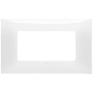 Декоративна рамка 4M за 4M конзола, технополимер, Бял гланц, VIMAR NEVE UP