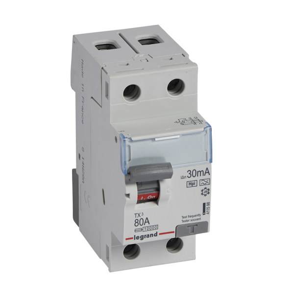 411598 Дефектнотокова защита TX³-ID 2P 30mA тип F 80A LEGRAND