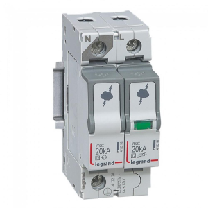 412224 Катоден отводител SPD T2 320 V~ 20kA 1P+N ляв LEGRAND