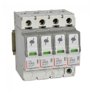 412243 Катоден отводител SPD T2 320 V~ (IT) 40kA 4P LEGRAND