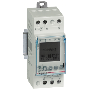 412654 Таймер дневен/седмичен 54 програми 1 изход 16А 230V LEGRAND