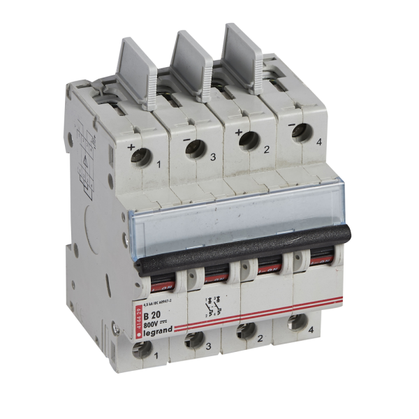 414429 Автоматичен прекъсвач DX3-DC 2P 20A 800V= LEGRAND