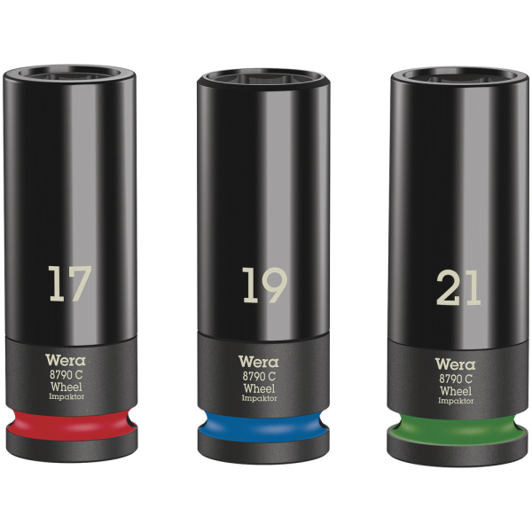Комплект 3х вложки ½" (17…21) Wheel Impaktor C Set 1 WERA