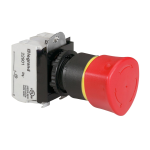 023726 Авариен стоп червен Ф40мм 1NO/1NC Ø22mm LEGRAND
