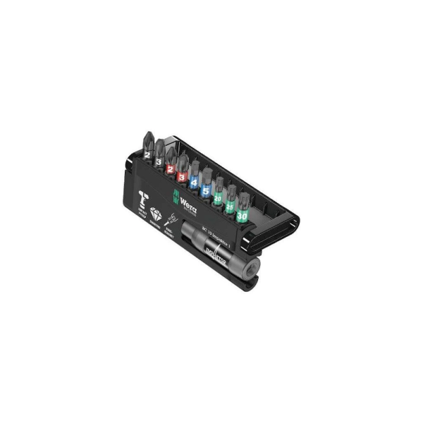 Комплект 9х бита и държач 897/4 Bit-Check 10 Impaktor WERA