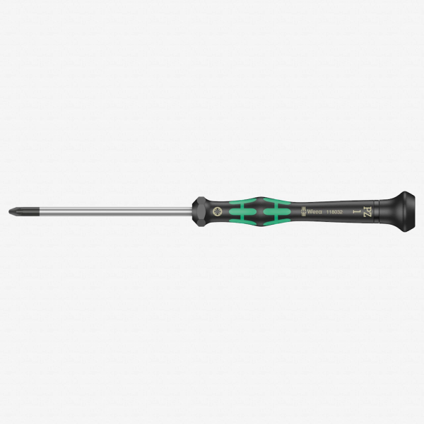 Отвертка PZ 1x80 зелено-черна ръкохватка 2055 Kraftform Micro WERA