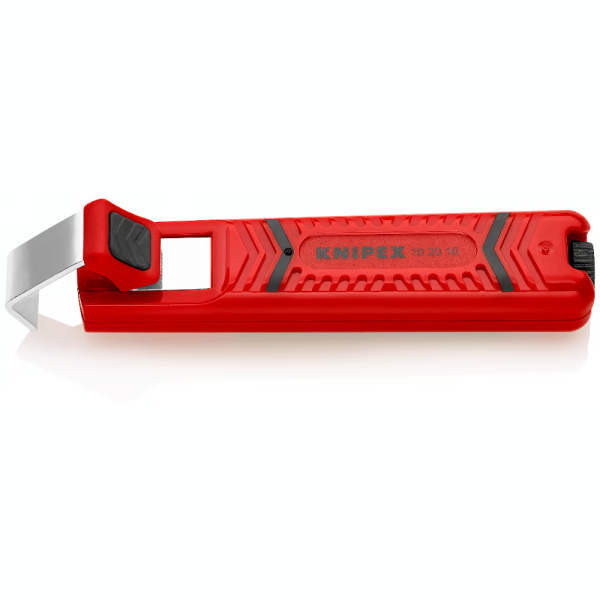 Кабелен нож за изолация Ø4-16мм червена ръкохватка 130мм с фиксатор KNIPEX