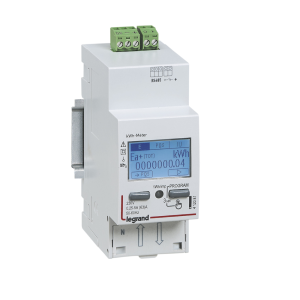 412083 Монофазен електромер за ДИРЕКТНО мерене на ел. енергия EMDX3 Modbus 2 тарифи за DIN монтаж 2M 63A MID LEGRAND