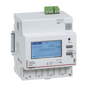 412093 Трифазен електромер за ДИРЕКТНО мерене на ел. енергия EMDX3 Modbus 2 тарифи за DIN монтаж 4M 63A MID LEGRAND