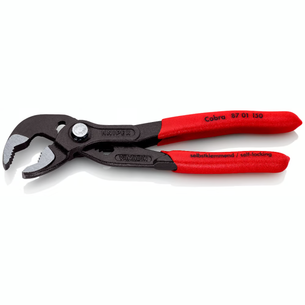 Клещи раздвижени Cobra червена ръкохватка 150мм KNIPEX
