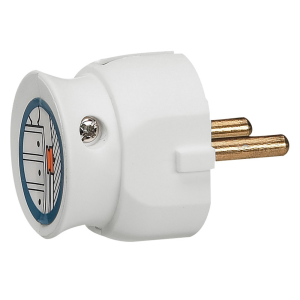 Щепсел бял плосък без заземяване Slim 16A LEGRAND