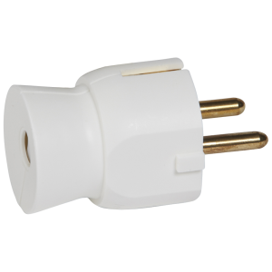 Щепсел бял 2P+Т 16A 250V прав LEGRAND