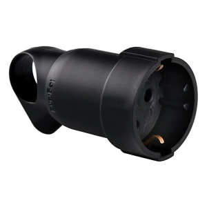 Куплунг черен 2P+Т 16A 250V с ринг LEGRAND