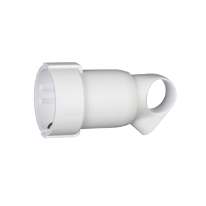 Куплунг бял 2P+Т 16A 250V с ринг LEGRAND