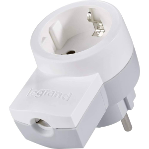 Щепсел с контакт шуко 2P+T 16A бял LEGRAND