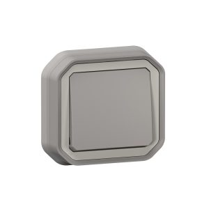NO бутон Plexo New 10А IP55 IK08 СГЛОБЕН СМ, сив, Legrand