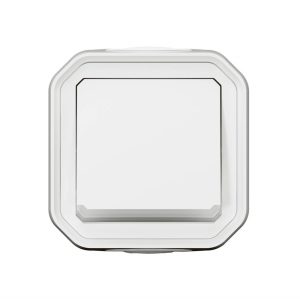 NO бутон Plexo New IP55 IK08 с подсветка, 10А СГЛОБЕН СМ, бял, Legrand