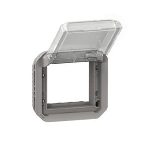 Mosaic адаптор с прозрачен капак сив Plexo New, Legrand