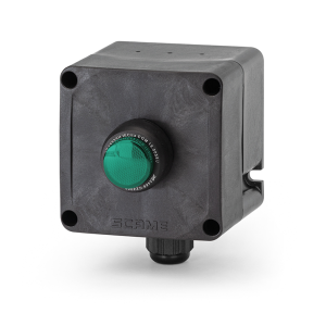 Взривозащитена LED лампа зелена 12...250Vac/dc 1xM20 Ex 2GD Зона 1/2/21/22 IP66 SCAME