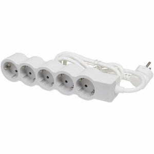 Разклонител БЯЛ 5x2P+E с кабел 1.5 метра / 3x1.5мм2 Standard NEW LEGRAND