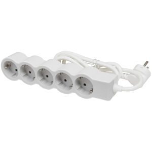 Разклонител БЯЛ 5x2P+E с кабел 5 метра / 3x1.5мм2 Standard NEW LEGRAND