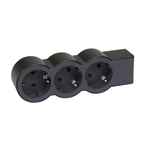 Разклонител ЧЕРЕН 3x2P+E без кабел Standard NEW LEGRAND