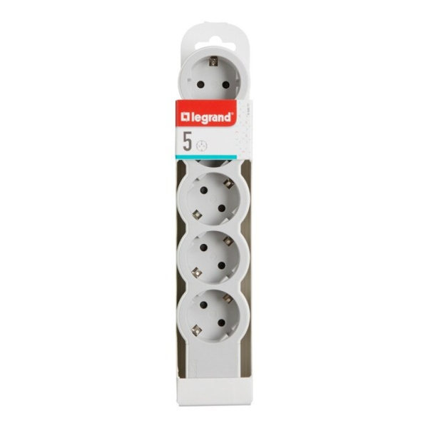 Разклонител БЯЛ 5x2P+E без кабел Standard NEW LEGRAND