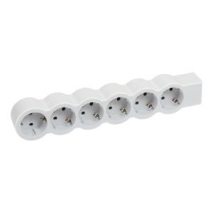 Разклонител БЯЛ 6x2P+E без кабел Standard NEW LEGRAND