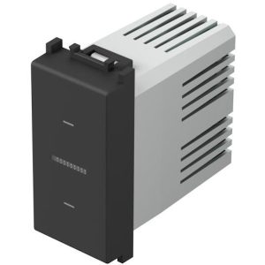 Бутон с програмируемо реле 16A 1M, цвят Черен мат, Modul TEM