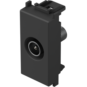 Розетка TV индивидуална 0db 1M, цвят Черен мат, Modul TEM