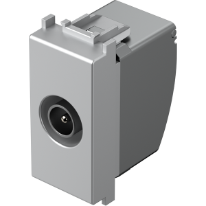 Розетка TV крайна 1db 1M, цвят Сребро мат, Modul TEM