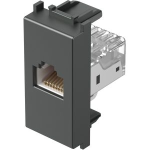 Розетка RJ45 Cat.5e UTP 1M, цвят Антрацит, Modul TEM