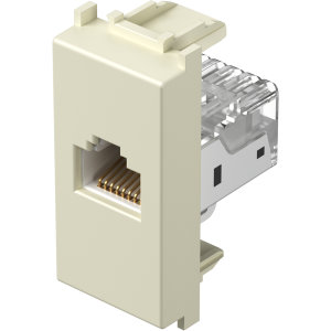 Розетка RJ45 Cat.5e UTP 1M, цвят Крем гланц, Modul TEM