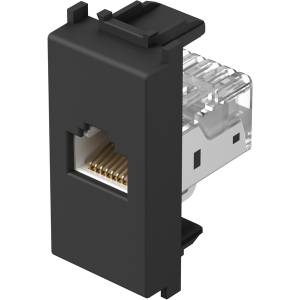 Розетка RJ45 Cat.5e UTP 1M, цвят Черен мат, Modul TEM