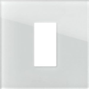 Рамка 1/2M, цвят Бяло стъкло, Modul Edge TEM