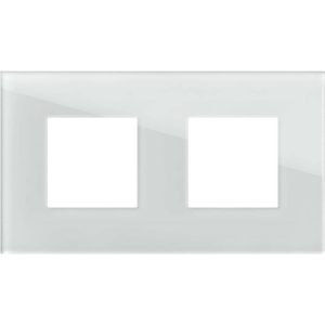Рамка 2+2M, цвят Бяло стъкло, Modul Edge TEM