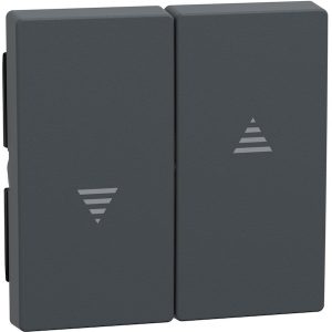 Лицев панел за ключ/бутон за щори цвят Антрацит System M Merten SE
