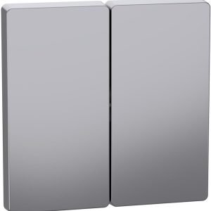 Лицев панел за сериен ключ/бутон цвят Неръждаема стомана System Design Merten SE