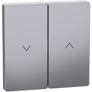 Лицев панел за ключ/бутон за щори цвят Неръждаема стомана System Design Merten SE