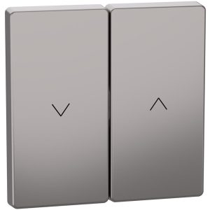 Лицев панел за ключ/бутон за щори цвят Никел System Design Merten SE